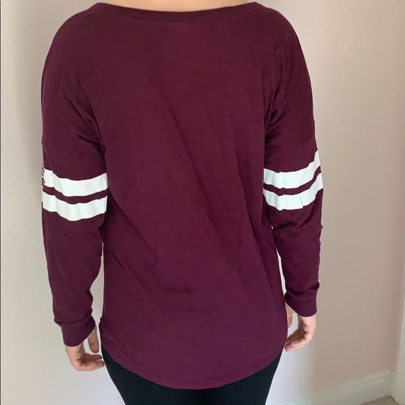 VS Pink Maroon Button-Front Jersey - Picture 3 of 4